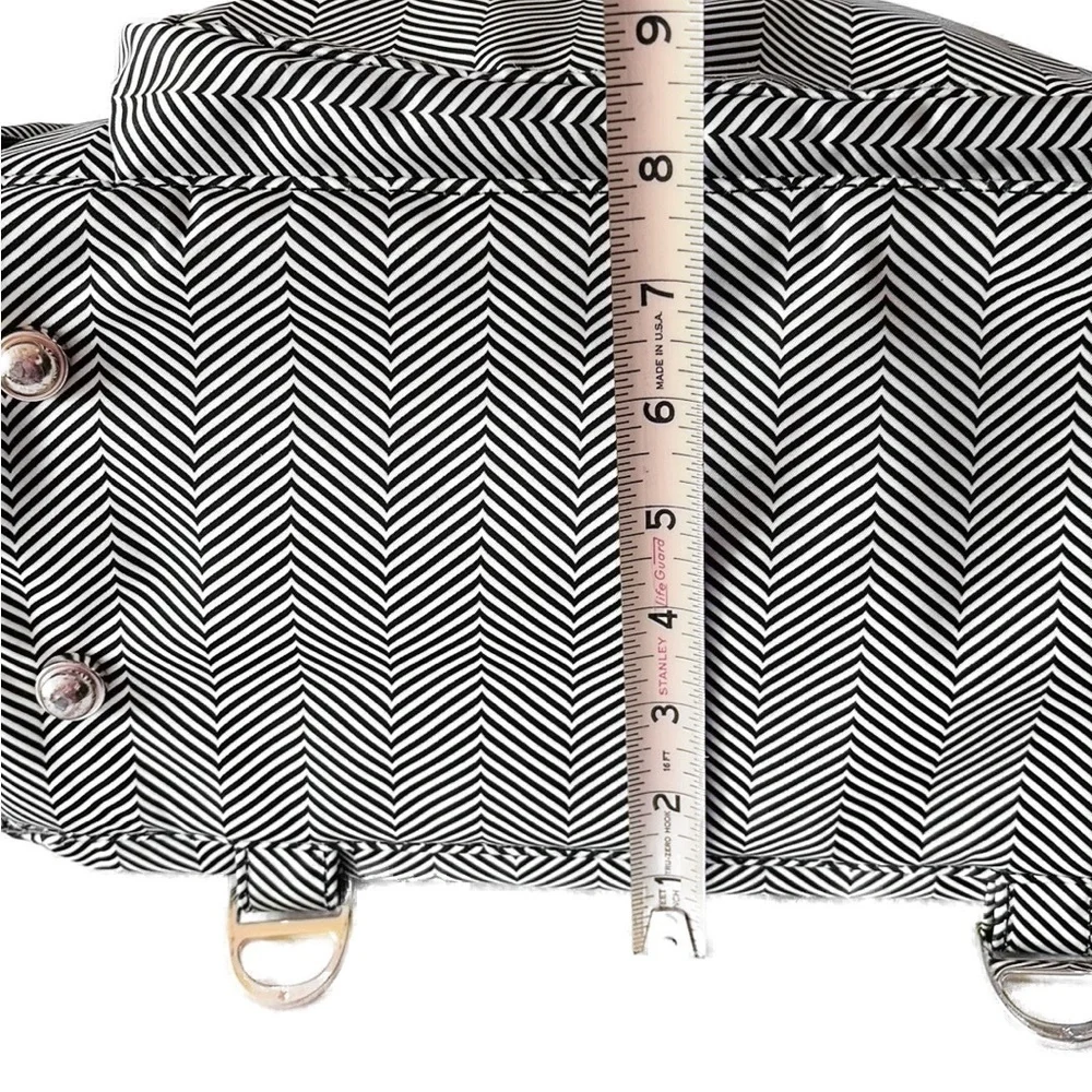 Jujube Diaper Bag, Shoulder/ Backpack/ Carry All, Black & Gray Herringbone